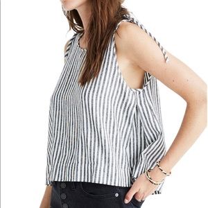 Madewell Stripe Crop Swing Tank • Size XS